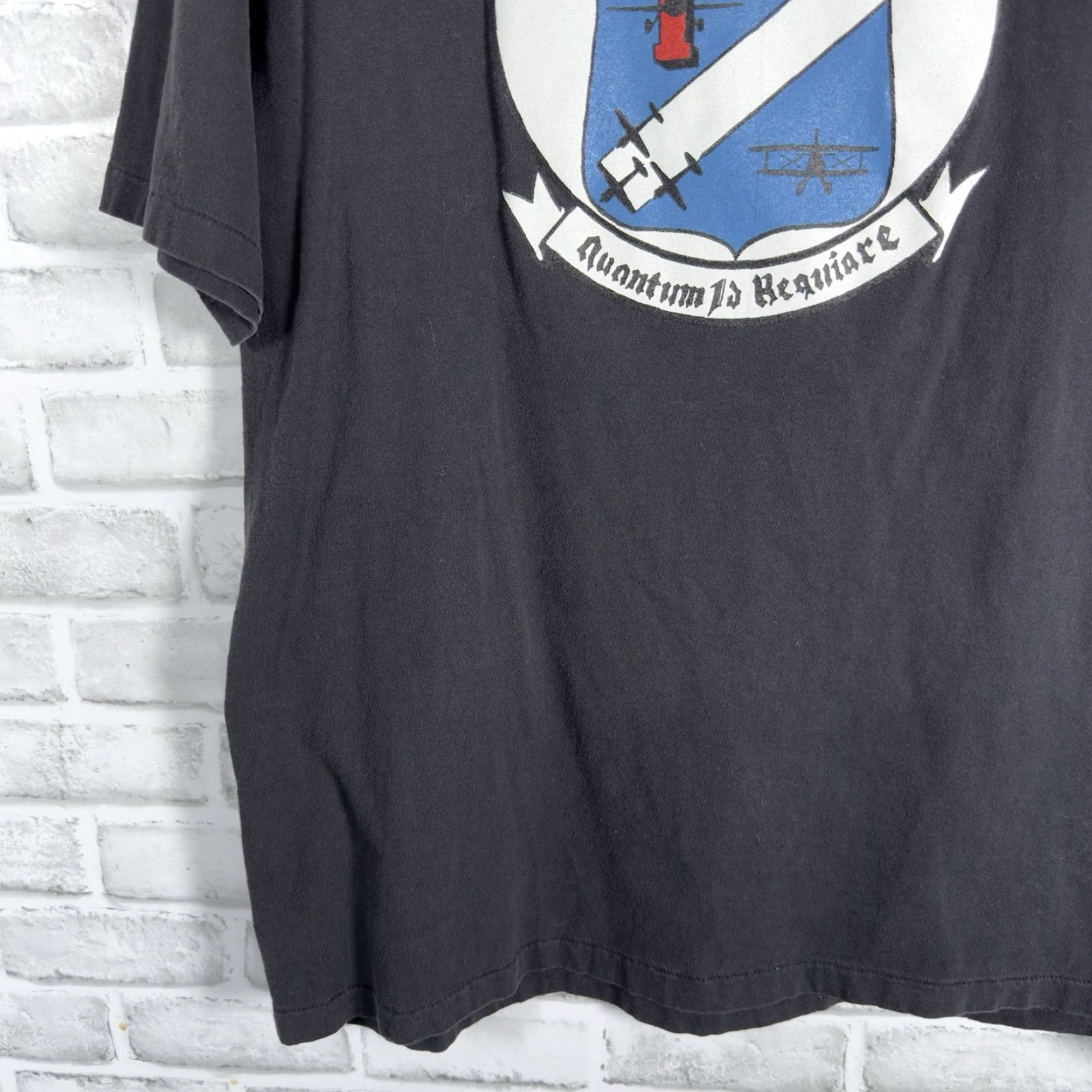 Hanes VTG Hanes Aerodome Black 100% Cotton Graphic Tee Mens XL USA Stitch Single Stitch Shirt Size US XL / EU 56 / 4 - 3 Thumbnail