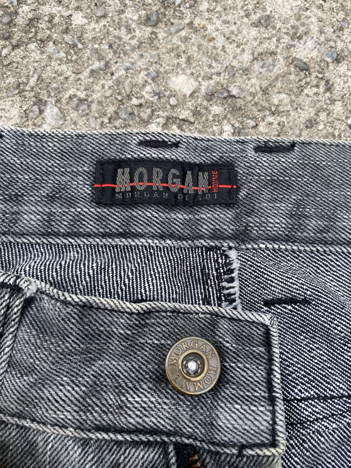 Japanese Brand × Morgan Homme × Tornado Mart 1990s - Morgan Homme Hybrid Design Flare Denim Size US 30 / EU 46 - 19 Thumbnail