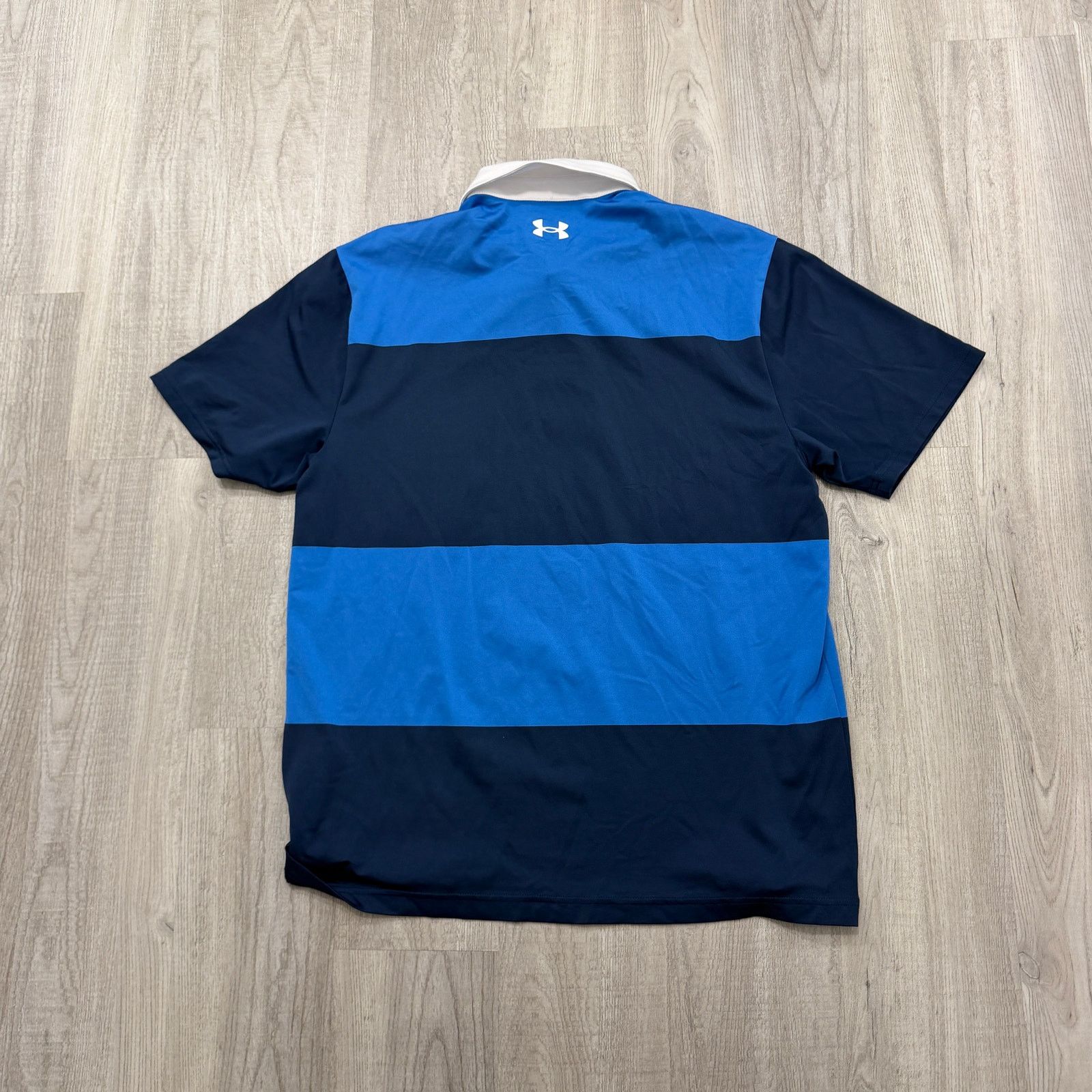 Under Armour Under Armour The Playoff Polo Shirt Large Blue Striped Size US L / EU 52-54 / 3 - 6 Thumbnail