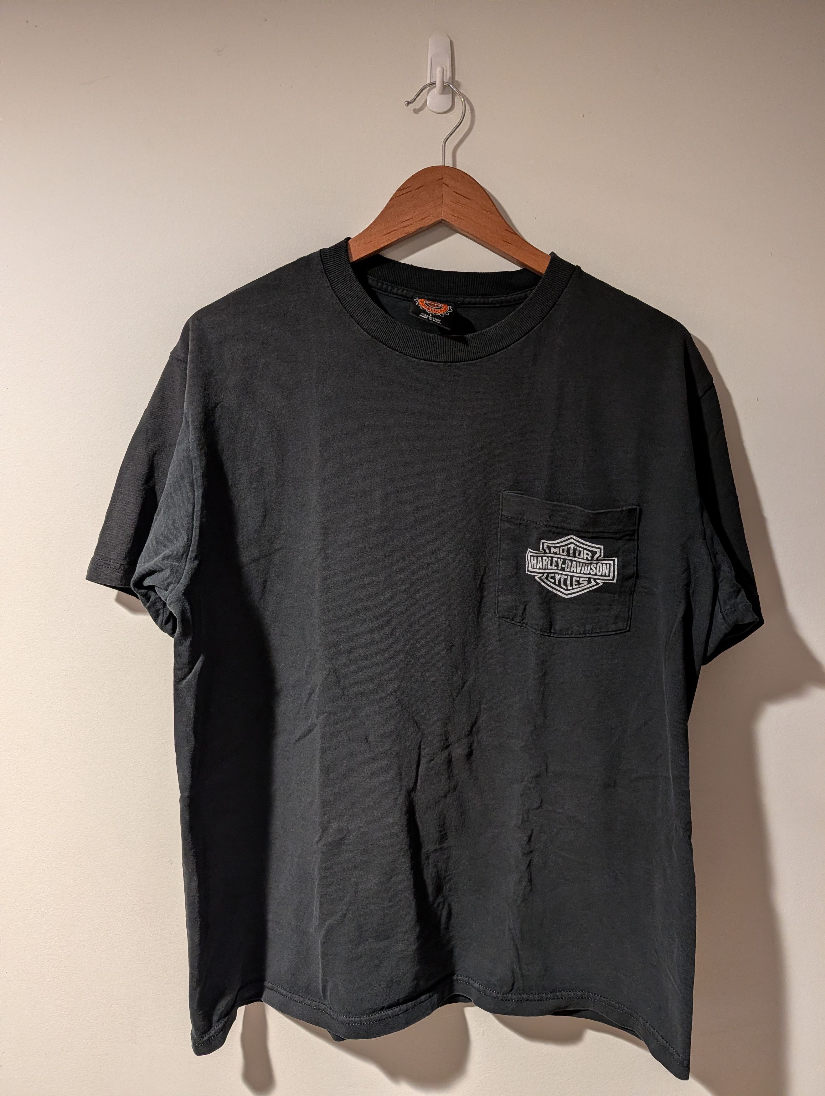 Harley Davidson VTG Harley Davidson Cycles Logo Pocket T-Shirt USA Large Size US L / EU 52-54 / 3 - 3 Thumbnail