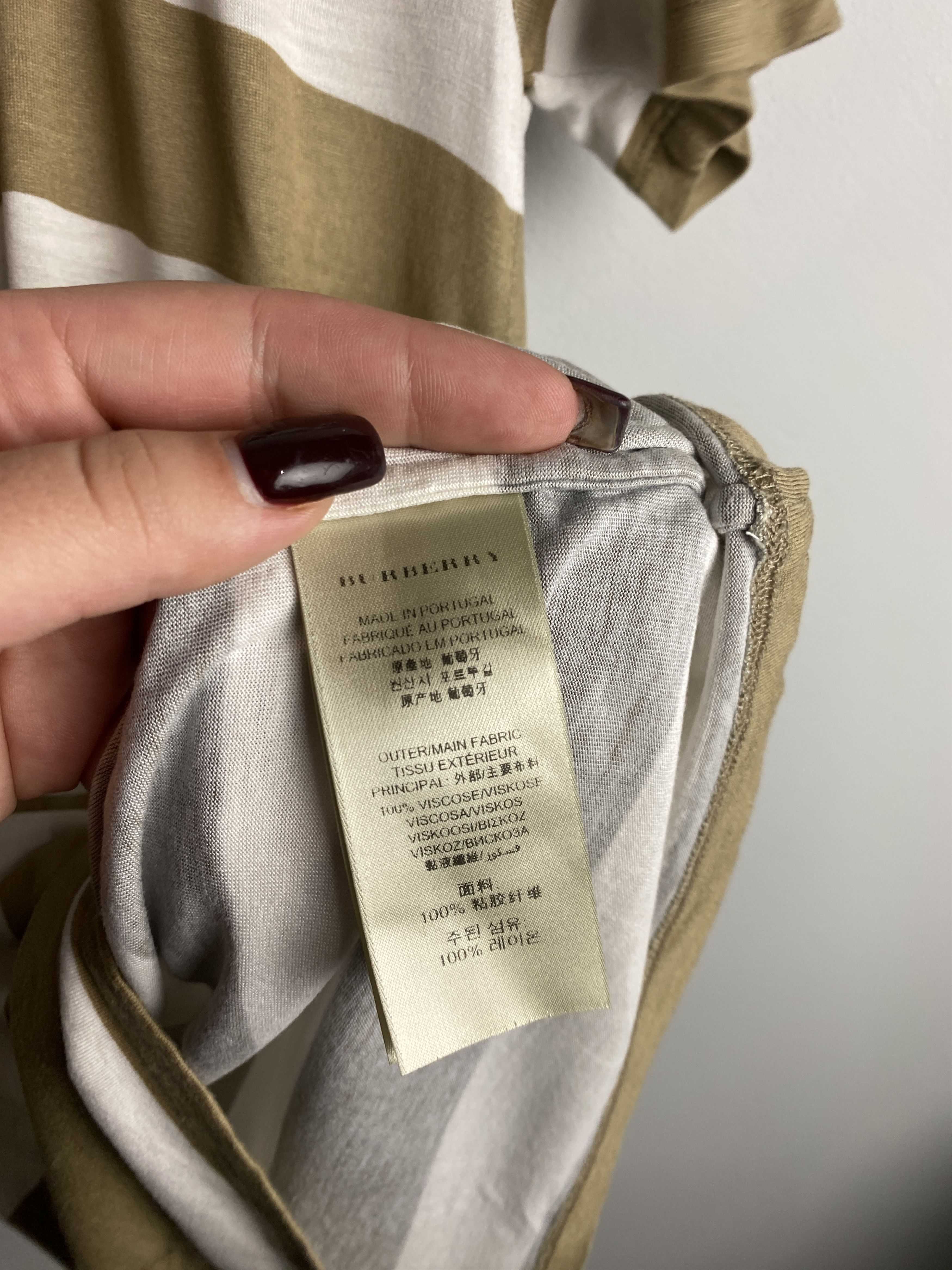 Burberry Burberry striped small logo t-shirt tee Size S / US 4 / IT 40 - 5 Thumbnail
