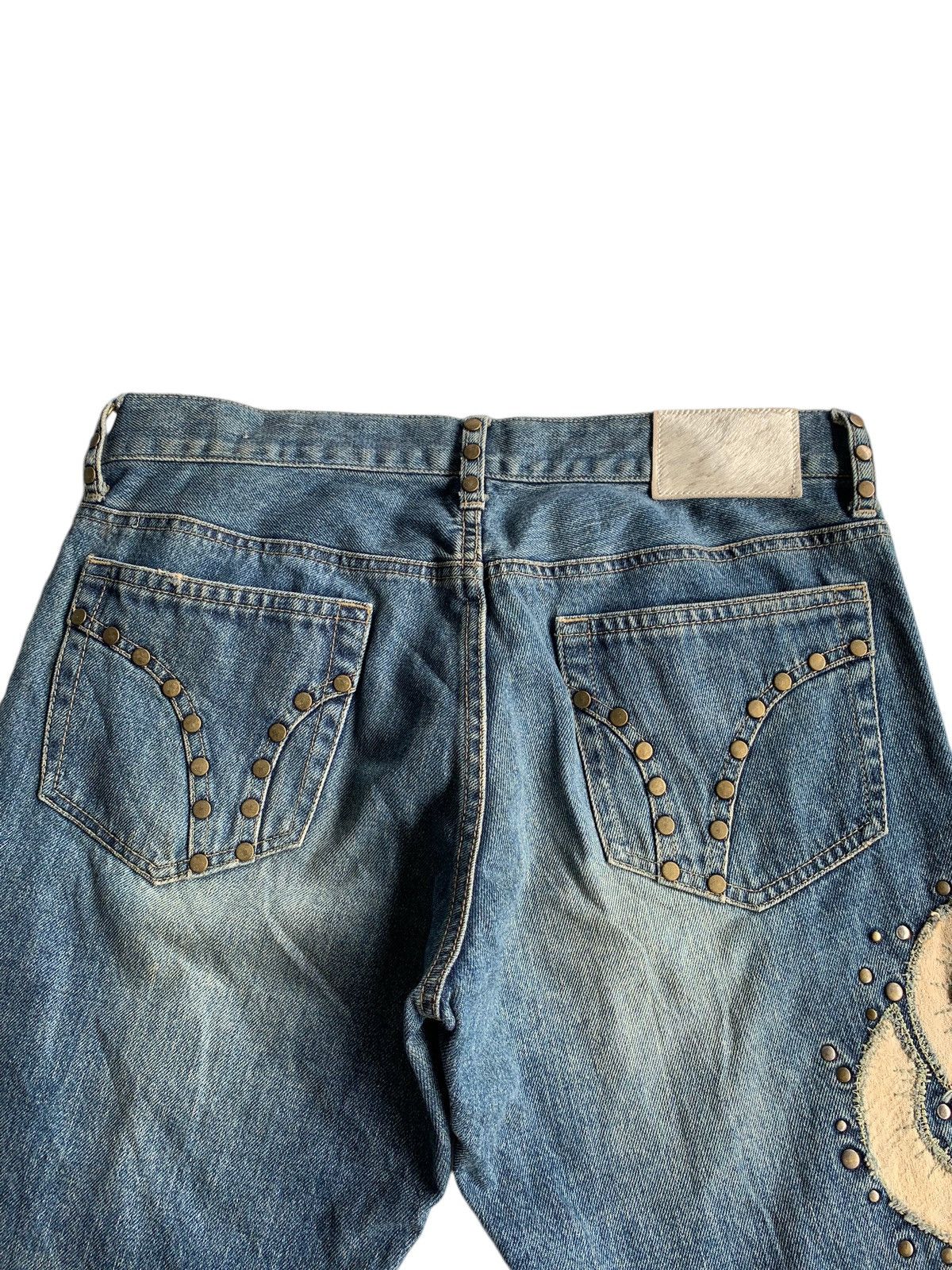 If Six Was Nine × Japanese Brand × Le Grande Bleu (L.G.B.) Punk Style Prigs snake Design Low Rise Distressed Denim☠️☠️ Size US 31 - 7 Thumbnail