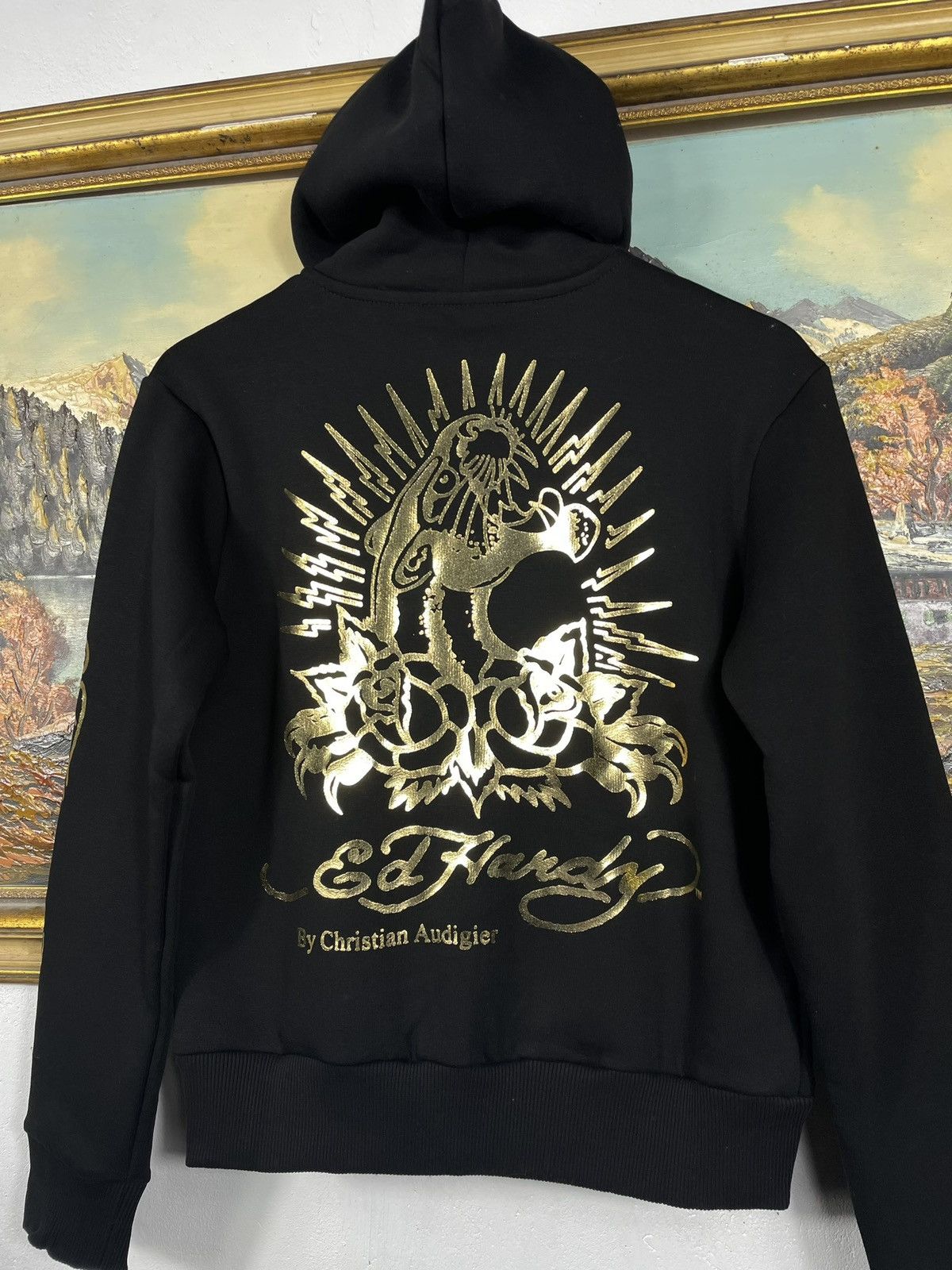 Christian Audigier × Ed Hardy × Vintage Ed Hardy Retro 00s Hoodie Sweatshirt Affliction Grunge Size US XS / EU 42 / 0 - 9 Thumbnail