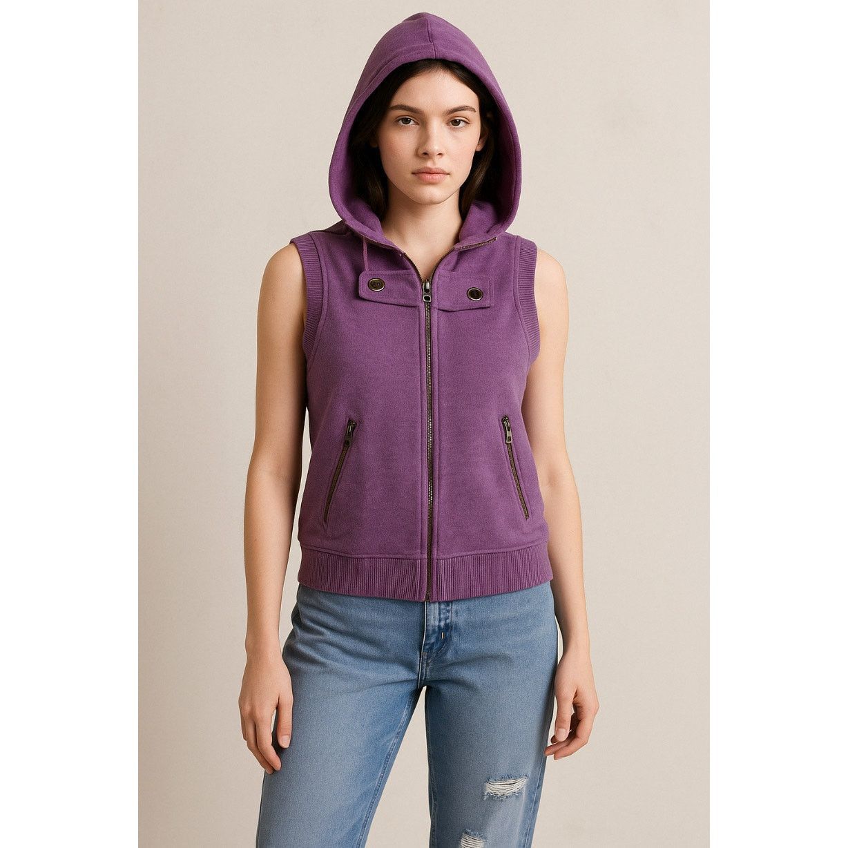 Other Y2K Streetwear Purple Zip Up Hoodie Vest Iceburg Size S Size S / US 4 / IT 40 - 1 Thumbnail
