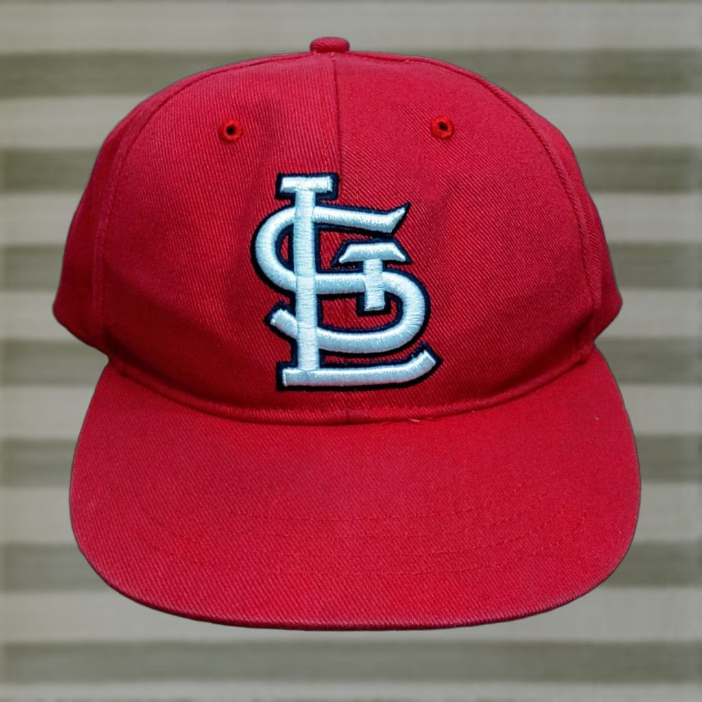 Vintage VINTAGE Snap-Back Hat St. Louis Cardinals Red Cotton Official Merch Baseball Cap Mens One Size Adjustable Breathable 90s Sports PART Size ONE SIZE - 1 Thumbnail