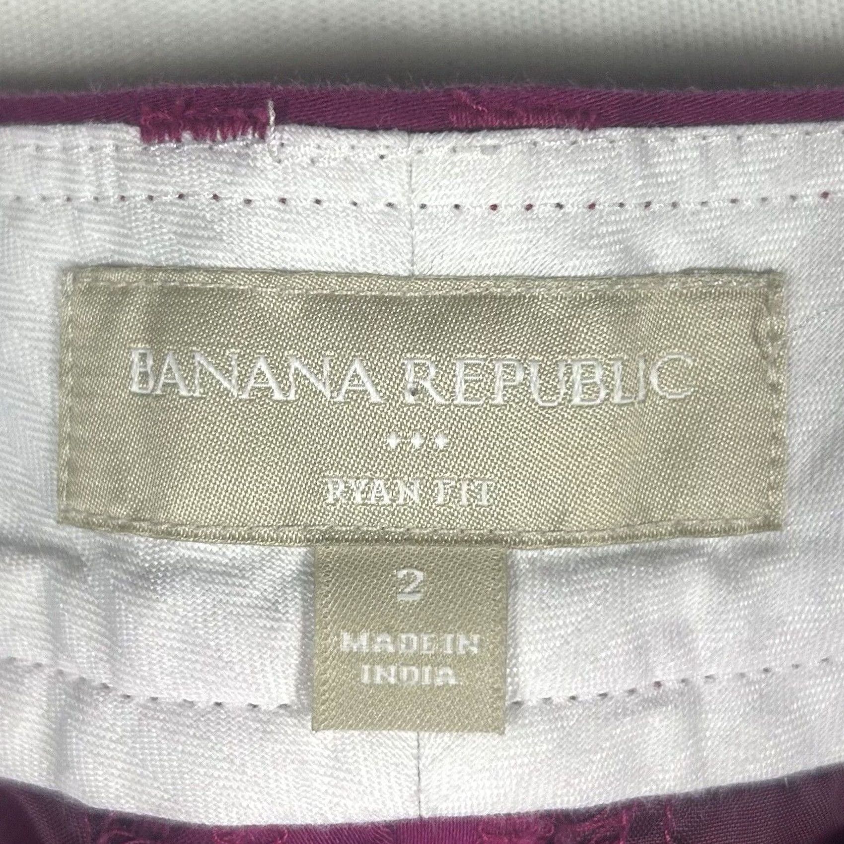 Banana Republic Banana Republic Ryan Fit Ankle Pants Womens Size 2 Pink Stretch Work Formal Pants Size 26" / US 2 / IT 38 - 4 Thumbnail