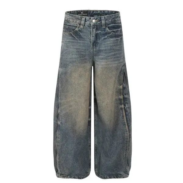 Vintage Men's loose wide-leg street distressed scimitar jeans Size US 32 / EU 48 - 1 Thumbnail