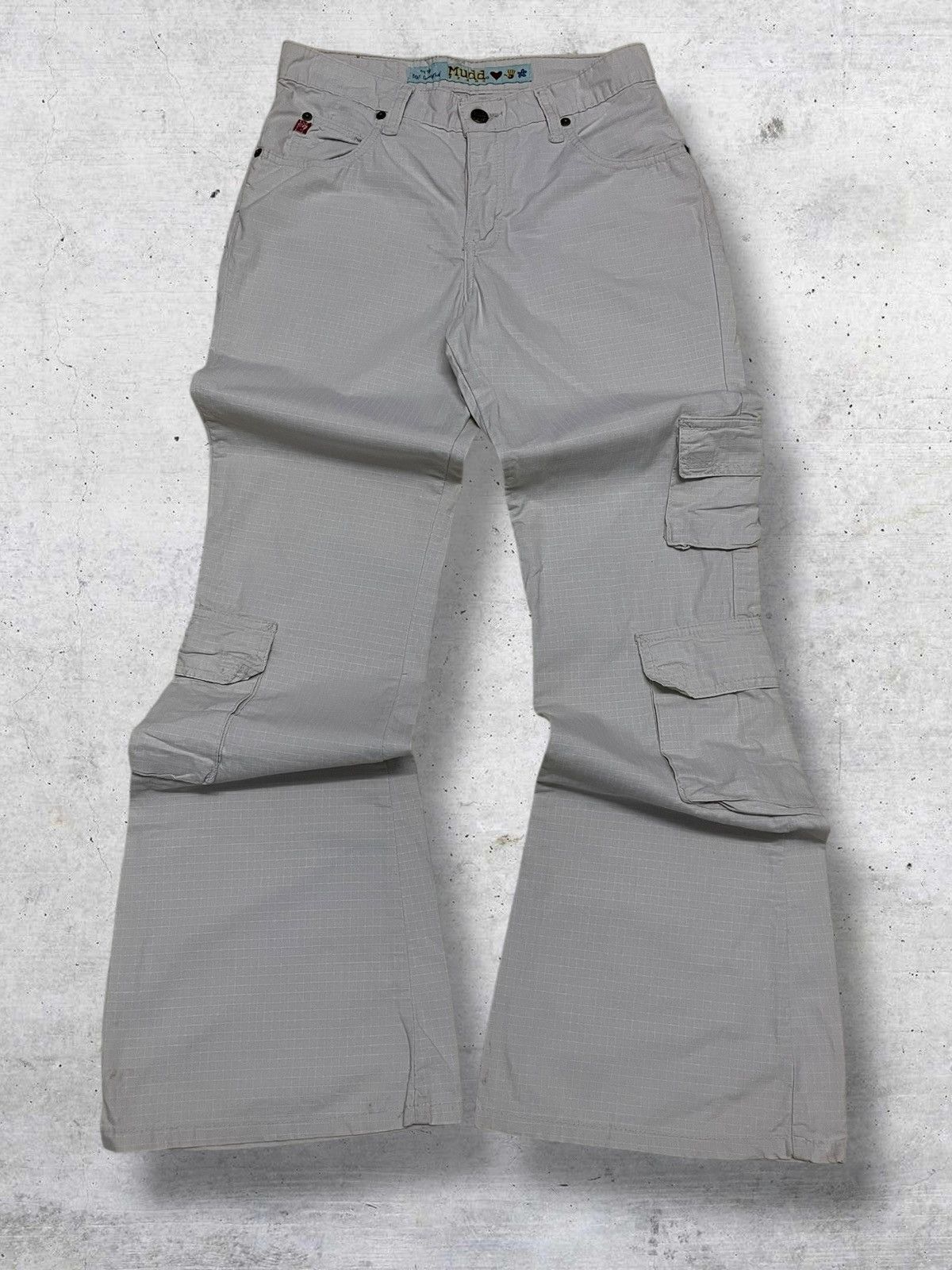 GOA VINTAGE MUDD GENERATION JAPAN DESIGNER 90S CARGO FLARED PANT Size US 27 - 1 Thumbnail
