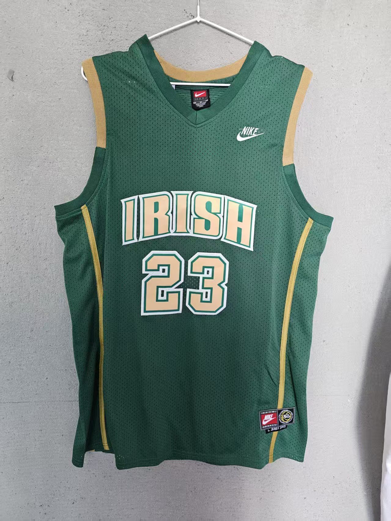 Irish #23 LeBron James Jersey Small Green