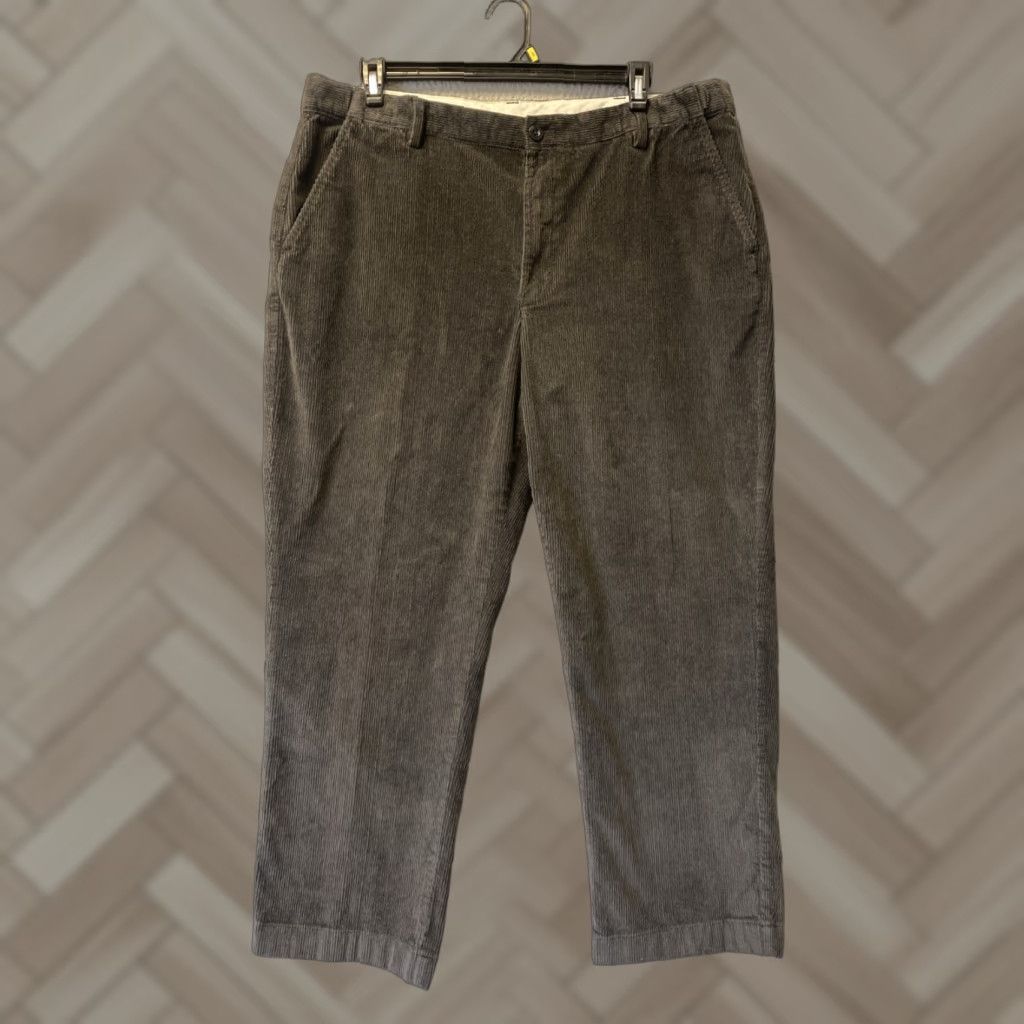 Vintage VINTAGE LL Bean Corduroy Pants Mens 40x30 Gray Classic Straight Leg Adult Regular 40 Dark Gray Vintage Outdoor/Travel Mens Size US 40 / EU 56 - 1 Thumbnail