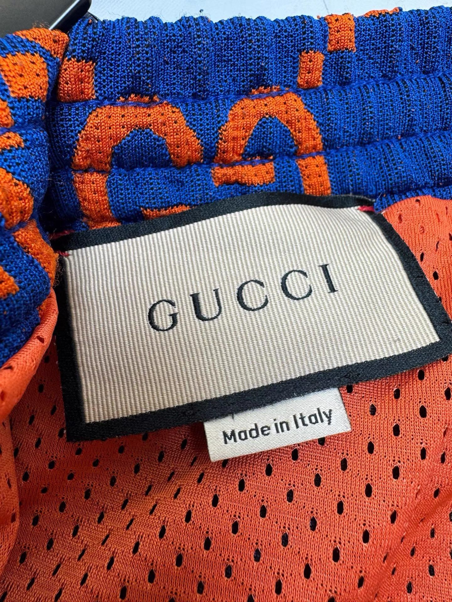 Gucci GUCCI Double G Flock Printed Striped Casual Shorts K36 Size US 31 - 3 Thumbnail