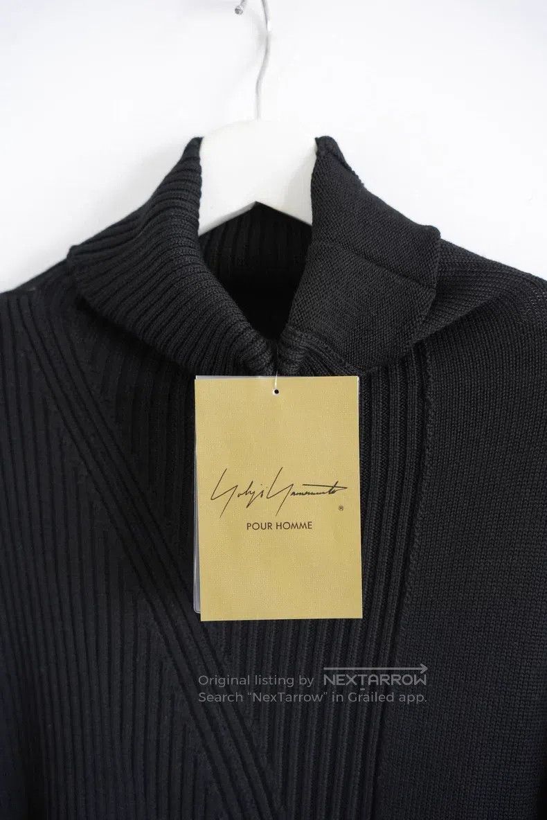 Yohji Yamamoto YOHJI YAMAMOTO Twisted Knit Patch High Neck Sweater Size US L / EU 52-54 / 3 - 3 Thumbnail