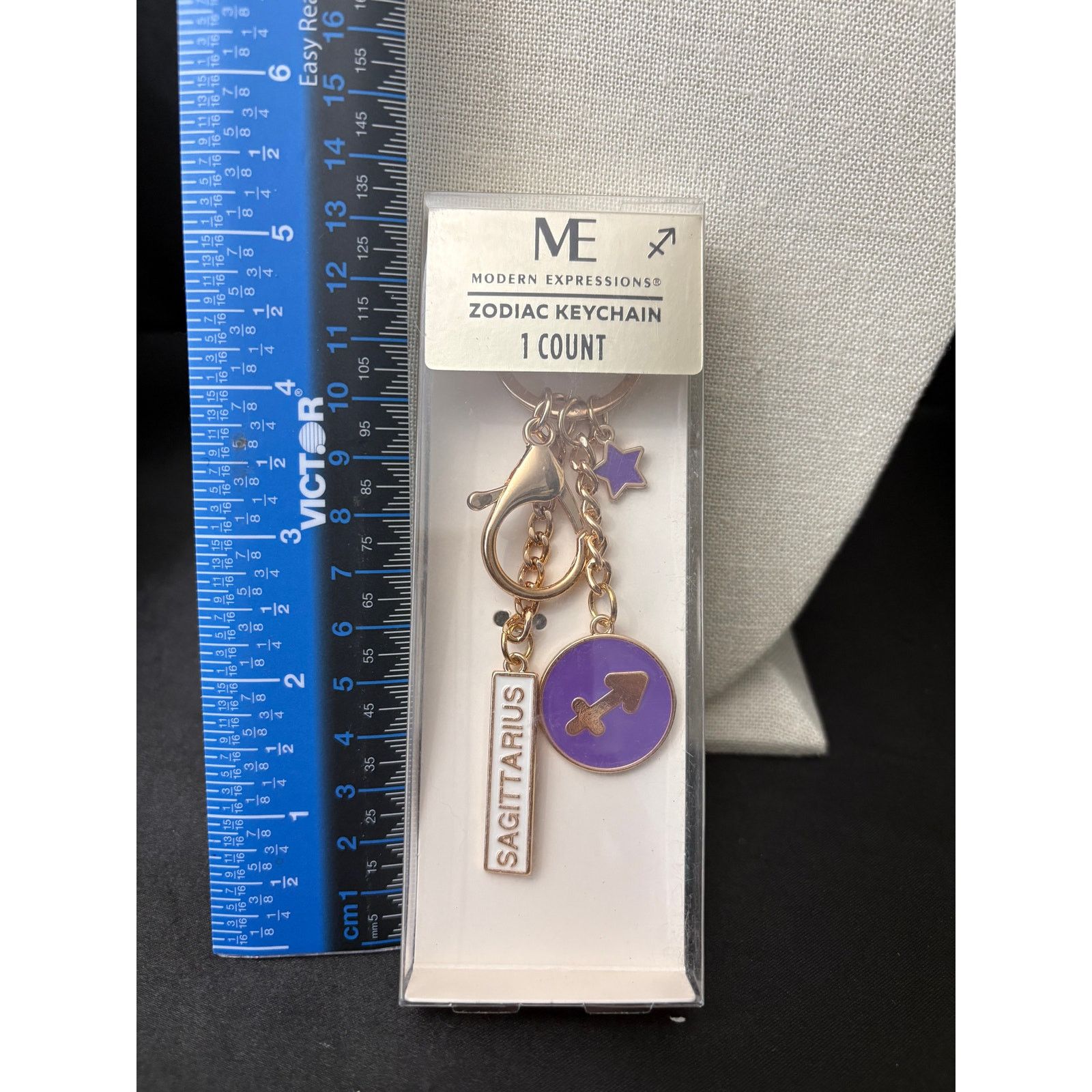 Other NIB ME Sagittarius Keychain Gold Tone Charm Size ONE SIZE - 2 Thumbnail