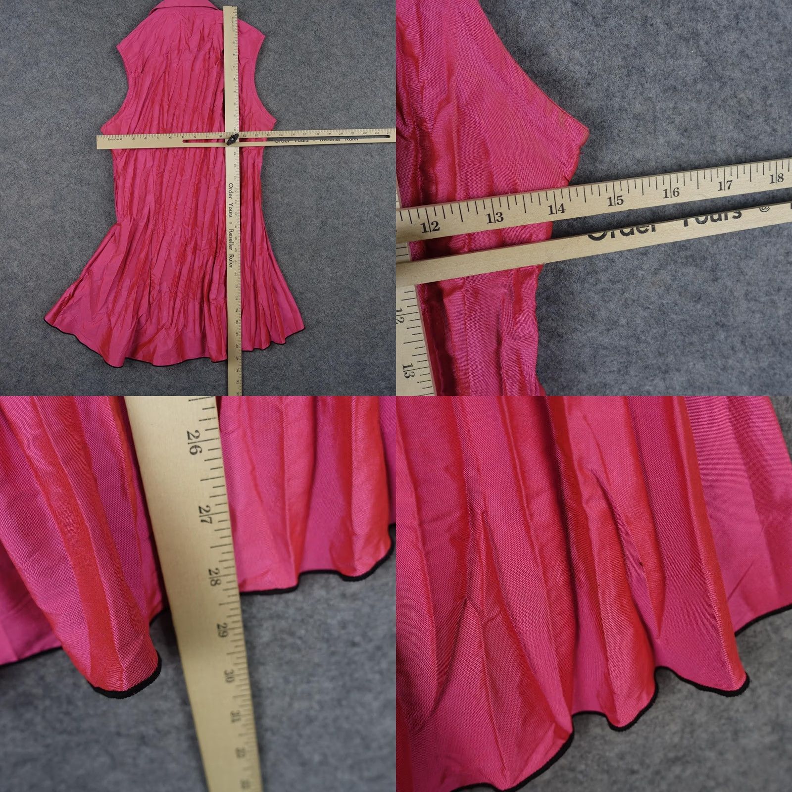 Pinko VINTAGE Beluva Top Womens S Pink Sleeveless Collared Button-Front Blouse Shirt Casual Workwear Size S / US 4 / IT 40 - 9 Thumbnail