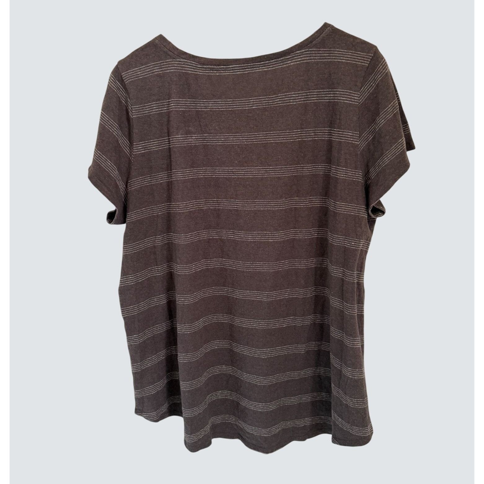 Eileen Fisher Eileen Fisher T-Shirt Tunic Linen Organic Cotton Brown Strip Size XL / US 12-14 / IT 48-50 - 5 Thumbnail