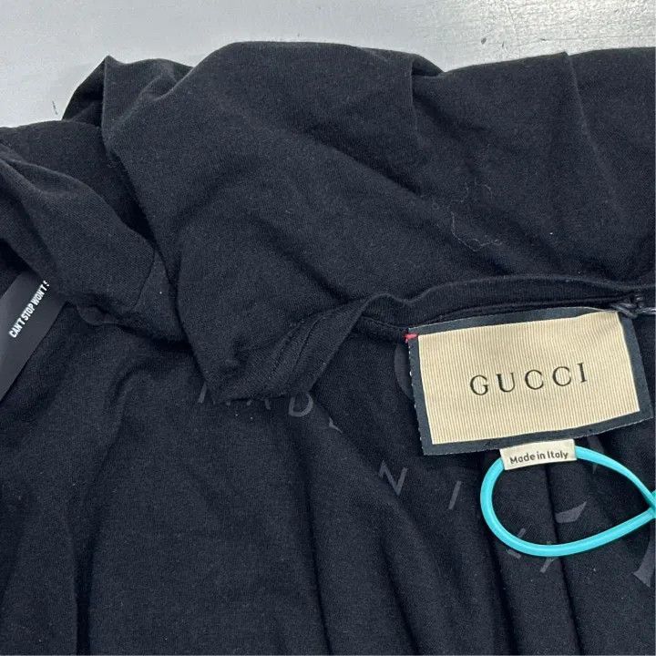 Gucci Gucci Gucci Black Logo Print Short Sleeve T-Shirt -2506 Size US M / EU 48-50 / 2 - 3 Thumbnail