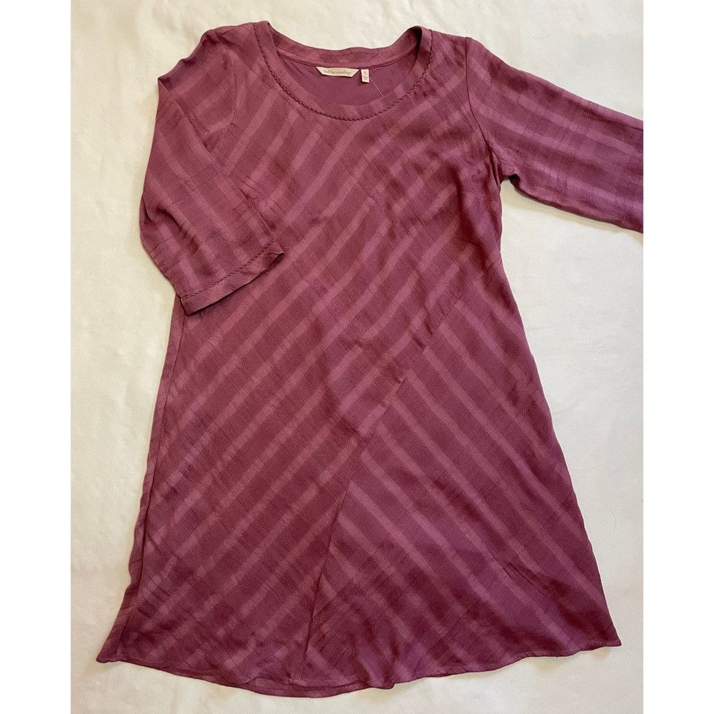 Other New Soft Surroundings 3/4 Sleeve Mauve Cotton Dress Size S Size S / US 4 / IT 40 - 5 Thumbnail