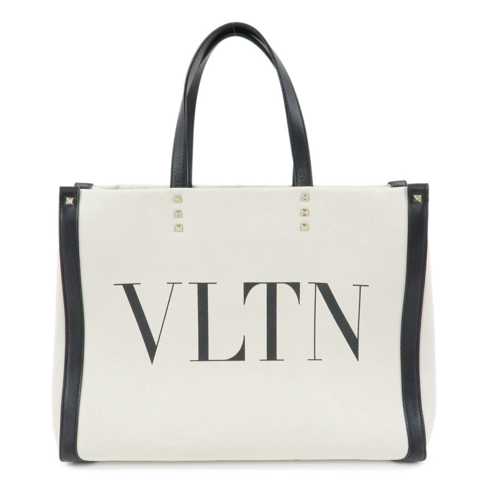 Valentino Valentino Rockstud VLTN Canvas Tote White Size ONE SIZE - 1 Thumbnail