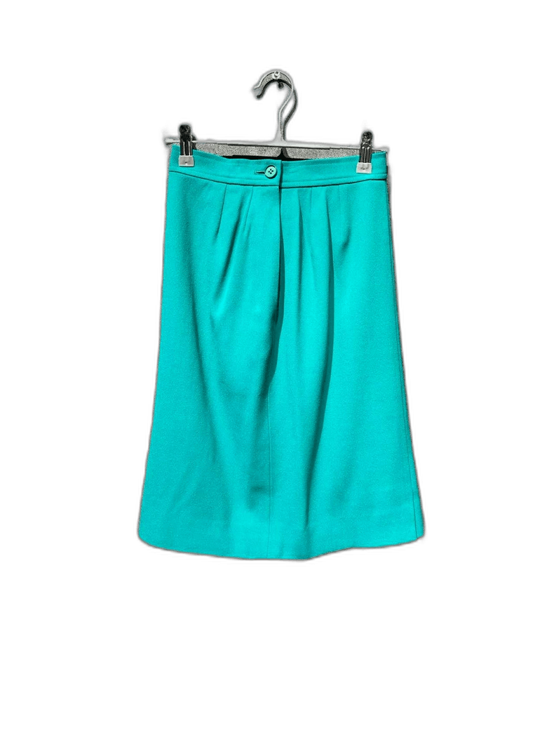 Yves Saint Laurent YSL Teal Short Skirt Size S-2506 Size 22" - 1 Thumbnail