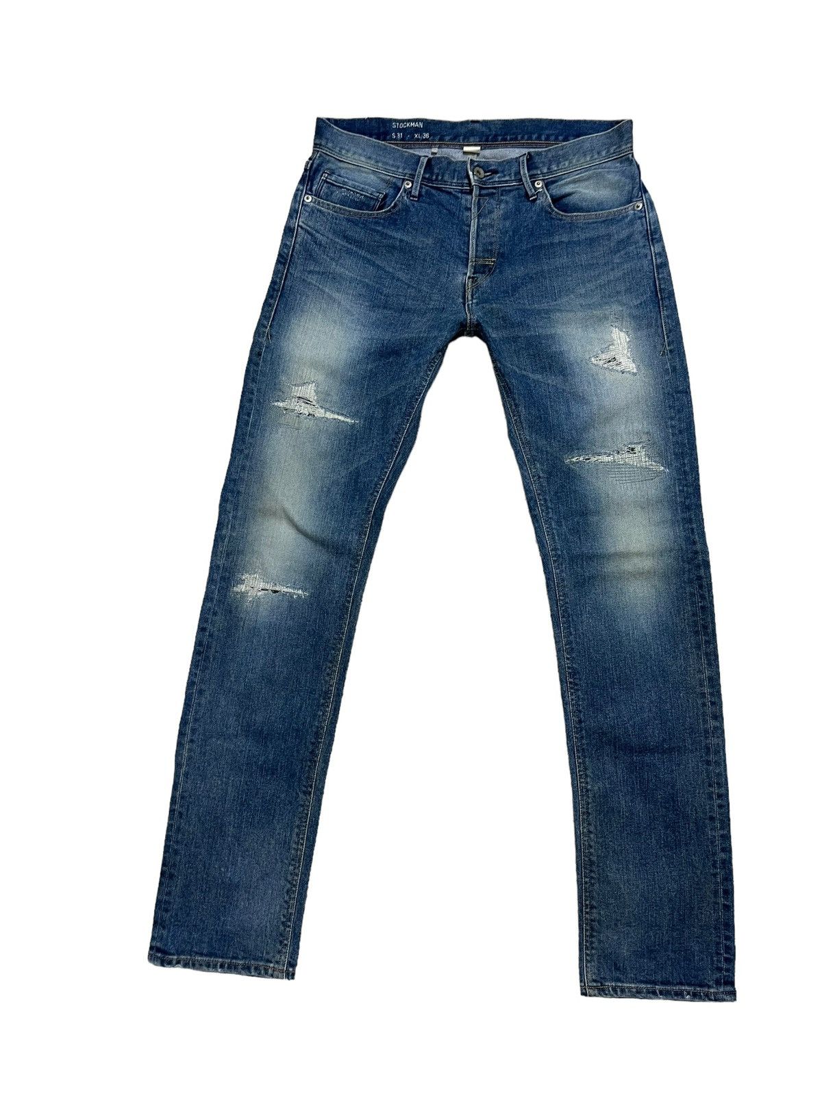 DELUXE × Japanese Brand × Vintage DELUXE JAPANESE BRAND DISTRESS DESIGN JEANS Size US 33 - 1 Thumbnail