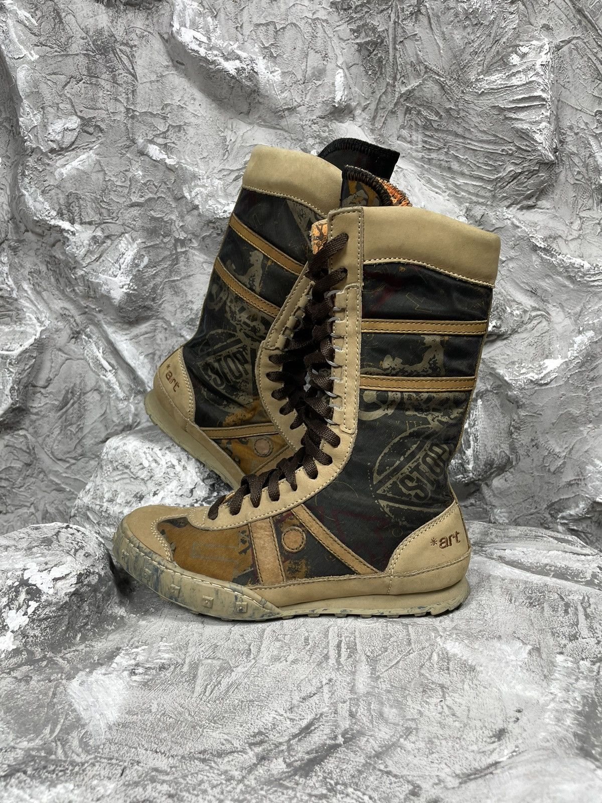 Japanese Brand × Vintage Art* Vintage Y2K Punk Grunge Shoes Japanese Style Size US 7 / IT 37 - 2 Thumbnail
