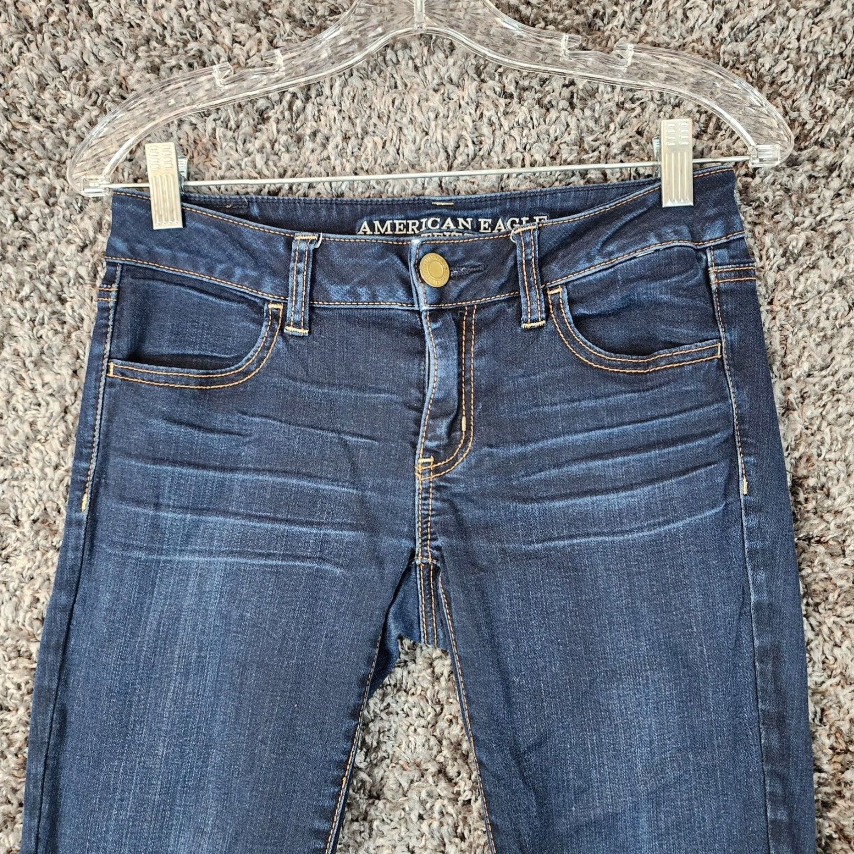 American Eagle Outfitters VINTAGE American Eagle Womens Jeans Jegging Size 2 Blue Super Stretch Women's Size 26" / US 2 / IT 38 - 2 Thumbnail