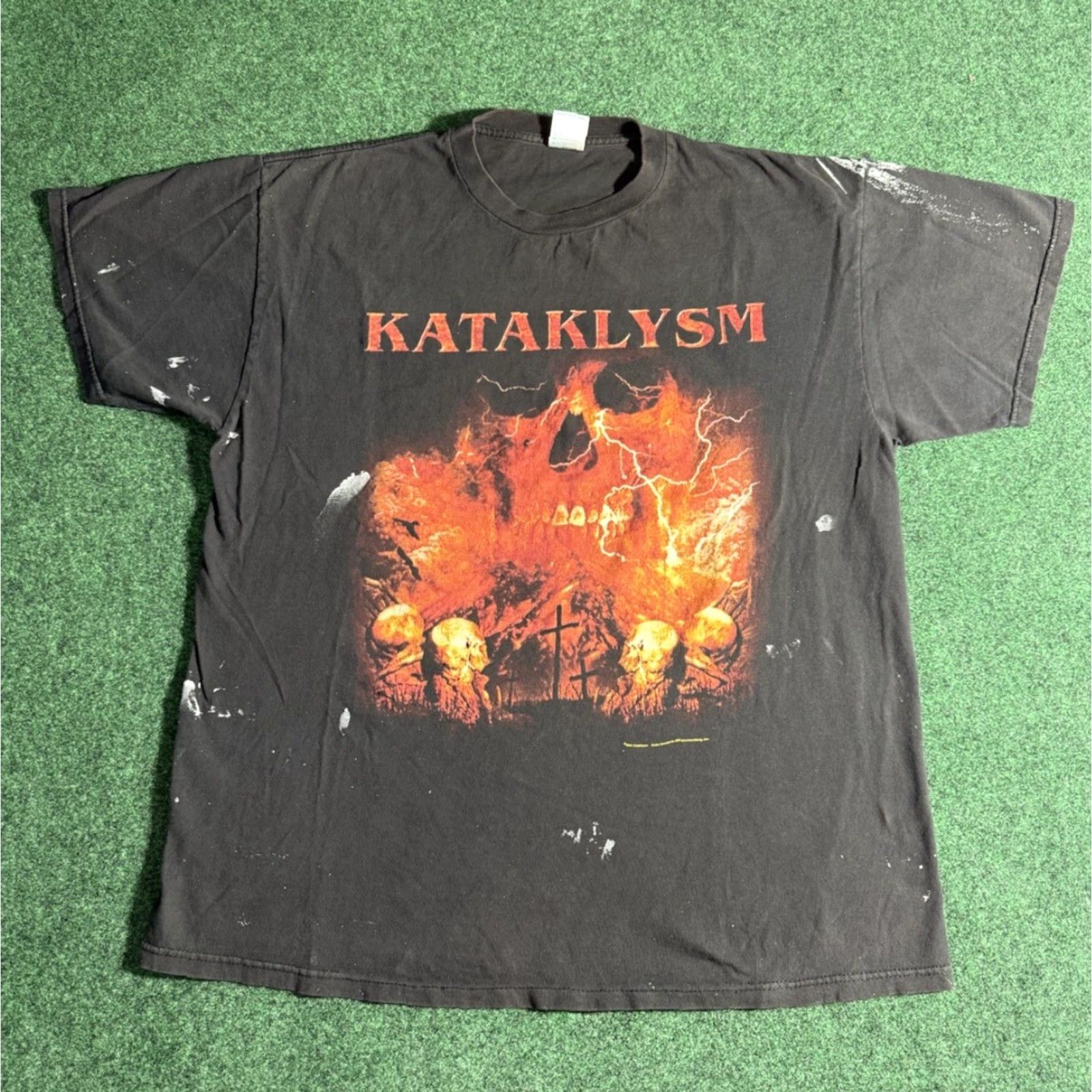 Delta VINTAGE Kataklysm Shadows and Dust 2003 T-Shirt XL Black Unisex Short Sleeve Graphic Tee 2003 Death Metal, Delta Size US XL / EU 56 / 4 - 2 Thumbnail
