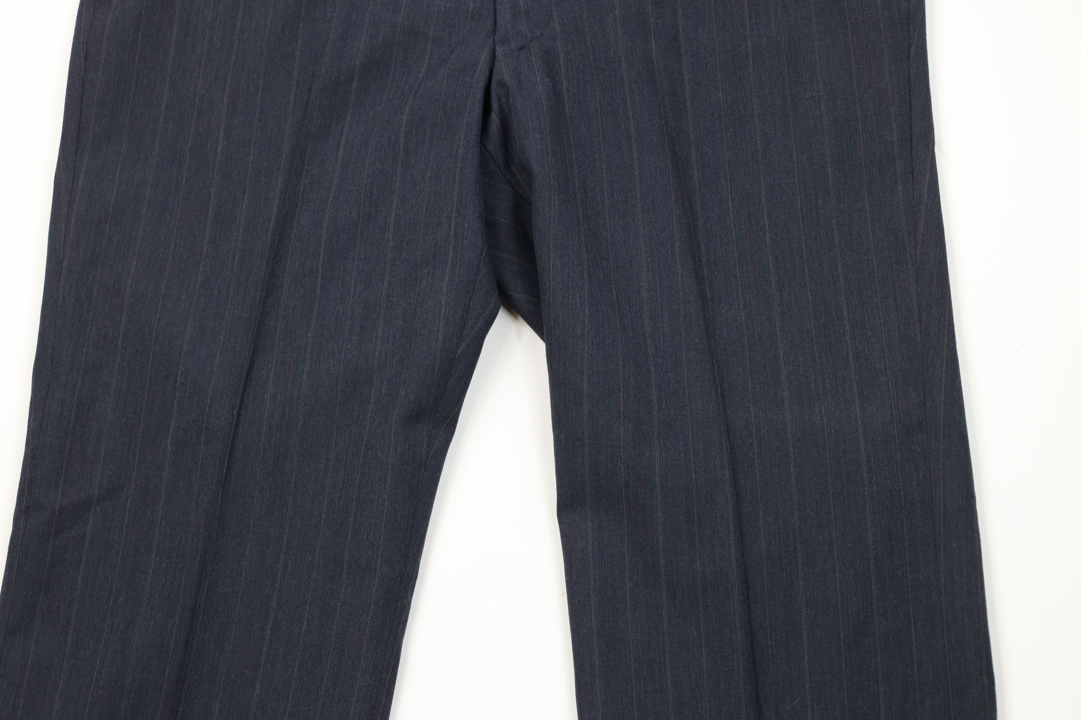 Vintage Vintage 70s Streetwear Pinstriped Wide Leg Chino Pants USA Size US 38 / EU 54 - 3 Thumbnail