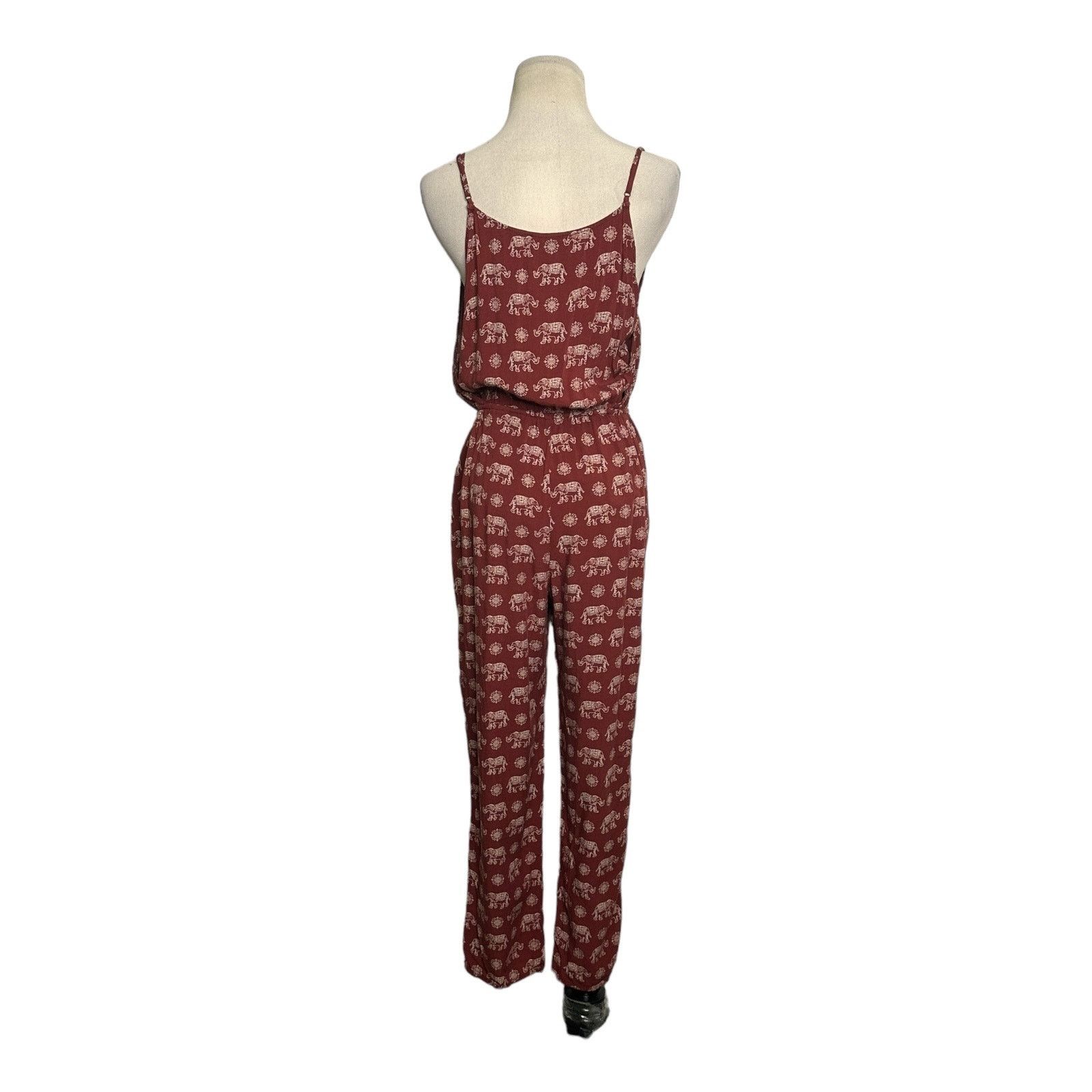 Forever 21 Forever 21 brown elephant print sleeveless jumpsuit size M Size 30" / US 8 / IT 44 - 3 Thumbnail