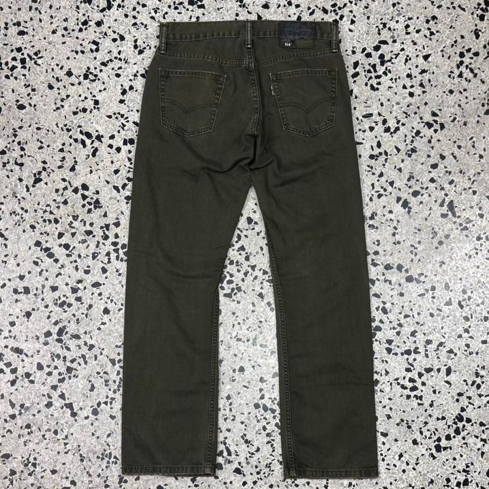 Levi's × Vintage VINTAGE Y2K LEVIS 514 OLIVE OVERDYED DENIM JEANS: Size US 30 / EU 46 - 1 Thumbnail