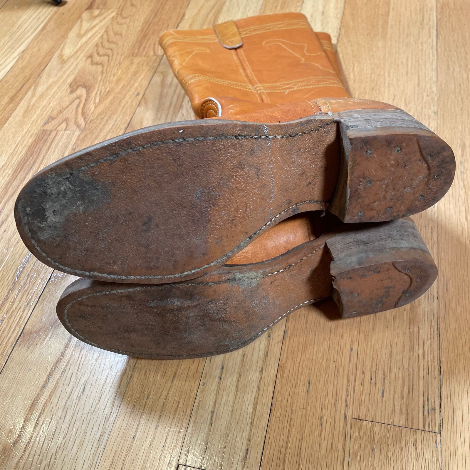 Vintage Vintage Leather Calf Boots 8 Mens Size US 8 / EU 41 - 4 Thumbnail