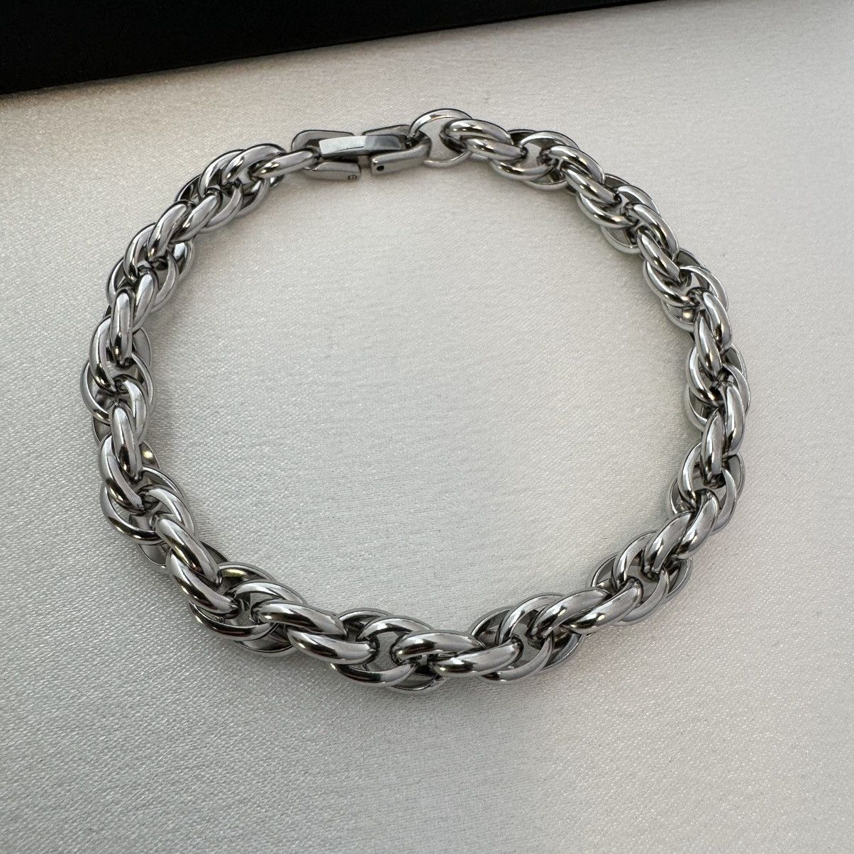 Other Twist Link Chain Bracelet for Men Women,Hip Hop Unisex Style Size ONE SIZE - 4 Thumbnail