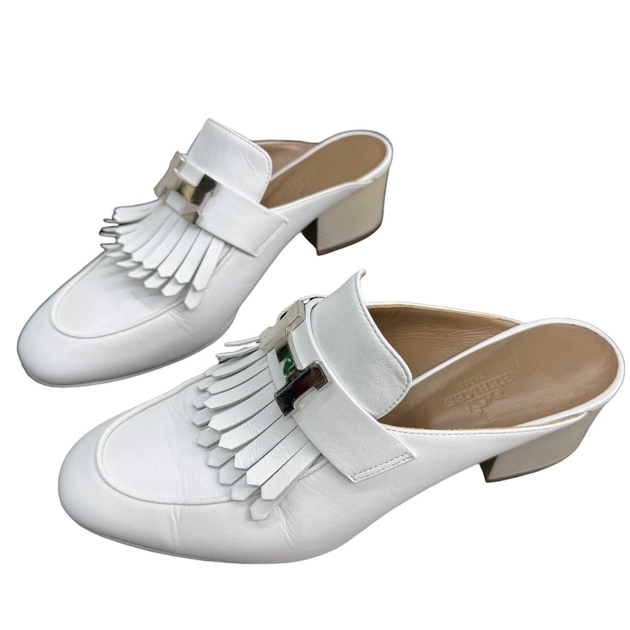Hermes Hermes Fringe H-Buckle Mules Size 36 Size US 6 / IT 36 - 1 Thumbnail