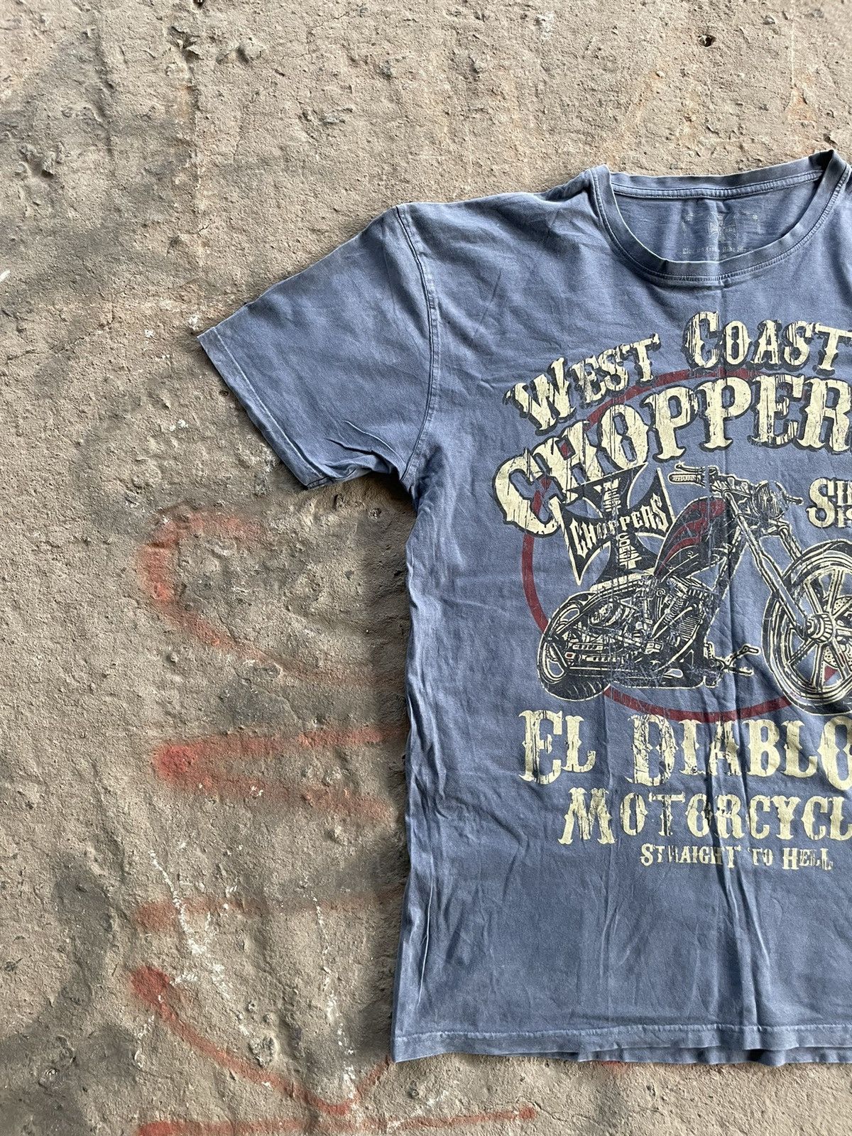 Vintage VINTAGE T-SHIRT WEST COST CHOPPERS el diablo motorcycle Size US XL / EU 56 / 4 - 3 Thumbnail
