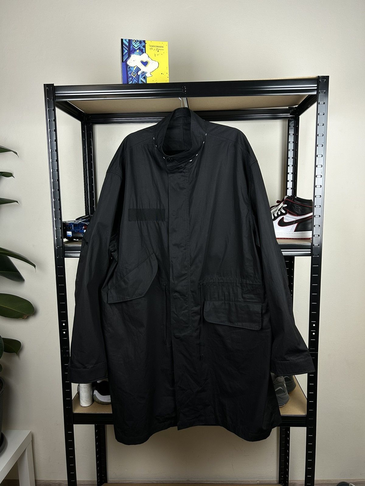 image of Oamc Windbreaker Jacket in Black, Men's (Size XL)