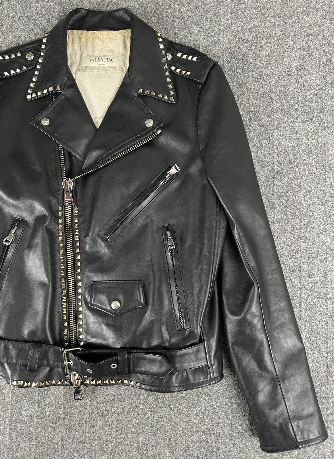 Valentino Valentino - Rockstud Biker Leather Jacket - Embellished Size US L / EU 52-54 / 3 - 2 Thumbnail