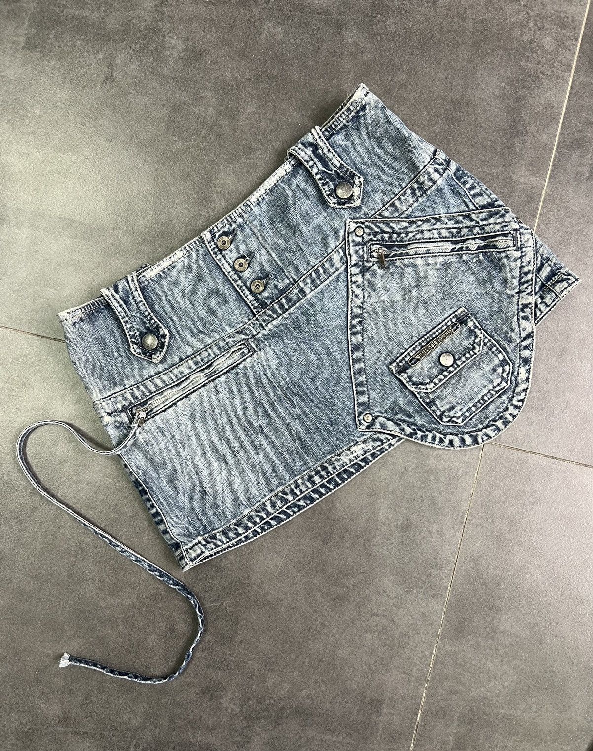 Diesel Y2K Diesel Vintage Moto Bondage Cargo Pleated Mini Skirt Size 27" / US 4 / IT 40 - 4 Thumbnail