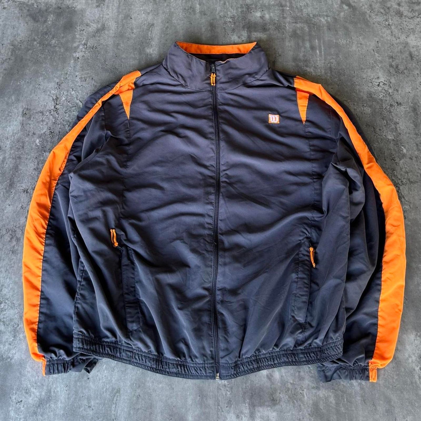 Japanese Brand × Vintage × Wilson Crazy Y2K Wilson Skater Tech Cyber Grunge Windbreaker Jacket Size US XXL / EU 58 / 5 - 1 Thumbnail