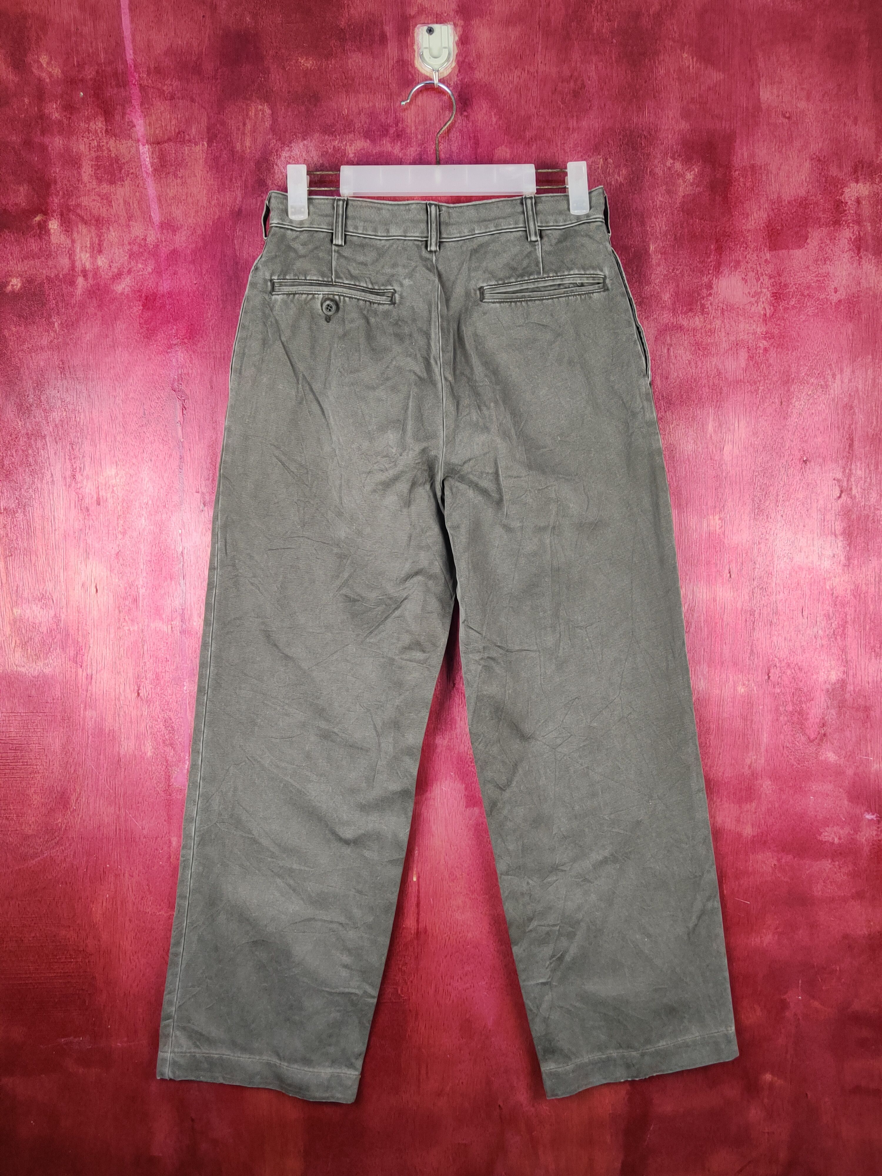 Japanese Brand Wolvo Olive Multipocket Casual Pants #S1568 Size US 29 - 7 Thumbnail