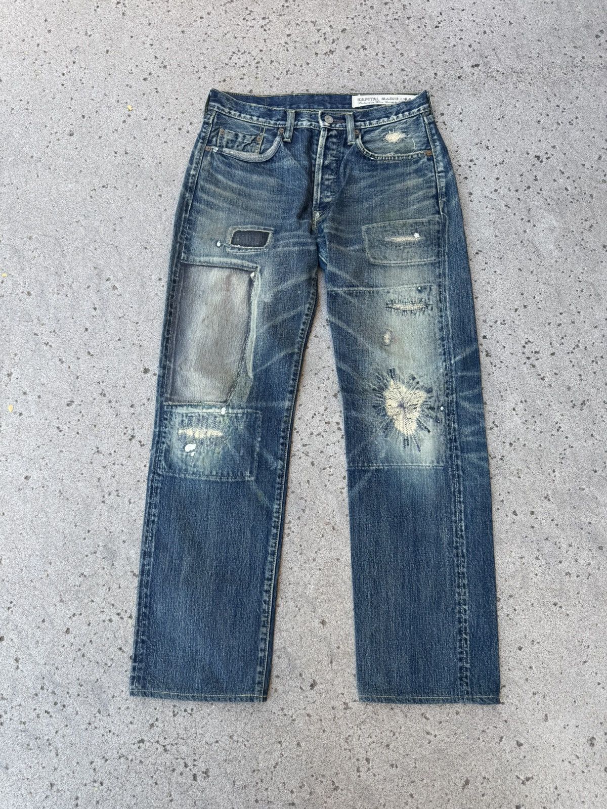 Kapital Kapital Patchwork Sashiko Boro Stitch Denim Size US 30 / EU 46 - 1 Thumbnail