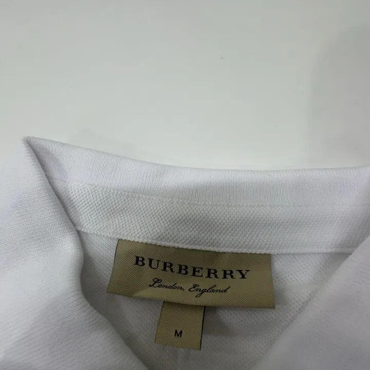Burberry Burberry Burberry SS22 White Short Sleeve Polo Shirt-2507 Size US M / EU 48-50 / 2 - 9 Thumbnail