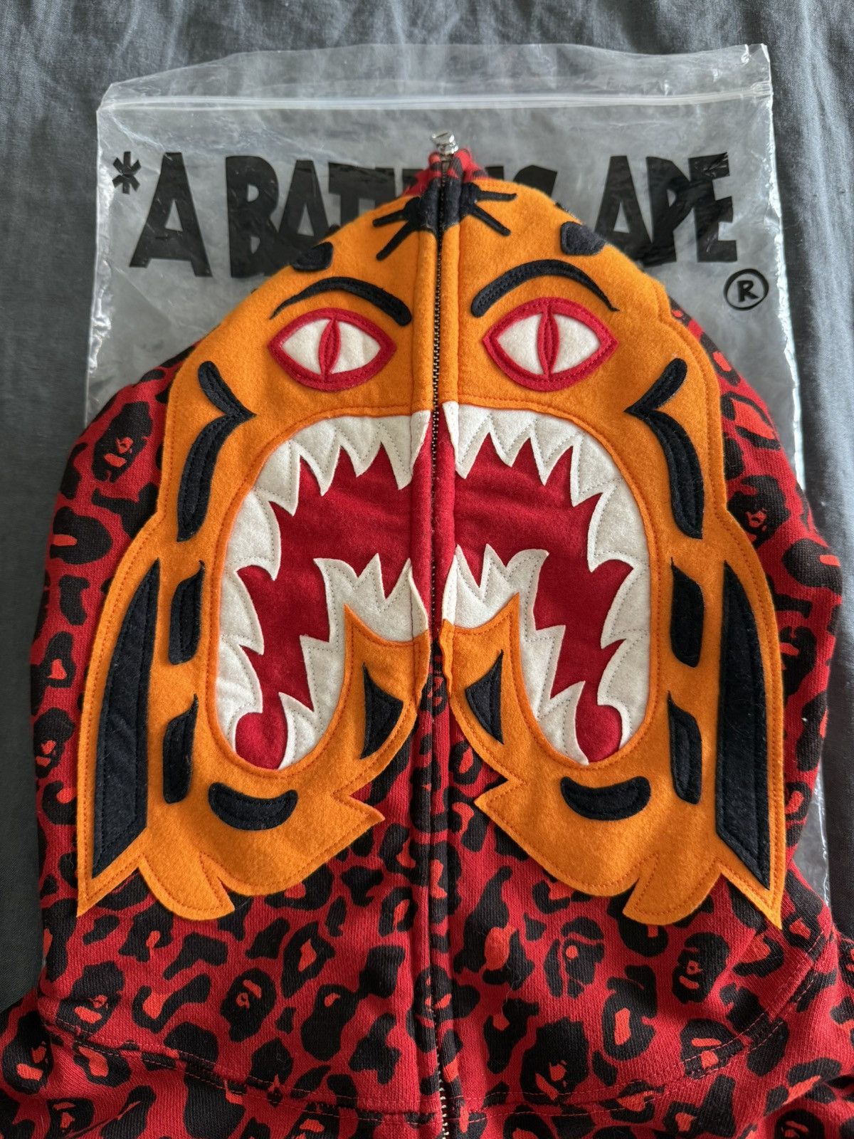 Bape BAPE Tiger Red Leopard Full Zip Hoodie Size US XL / EU 56 / 4 - 3 Thumbnail