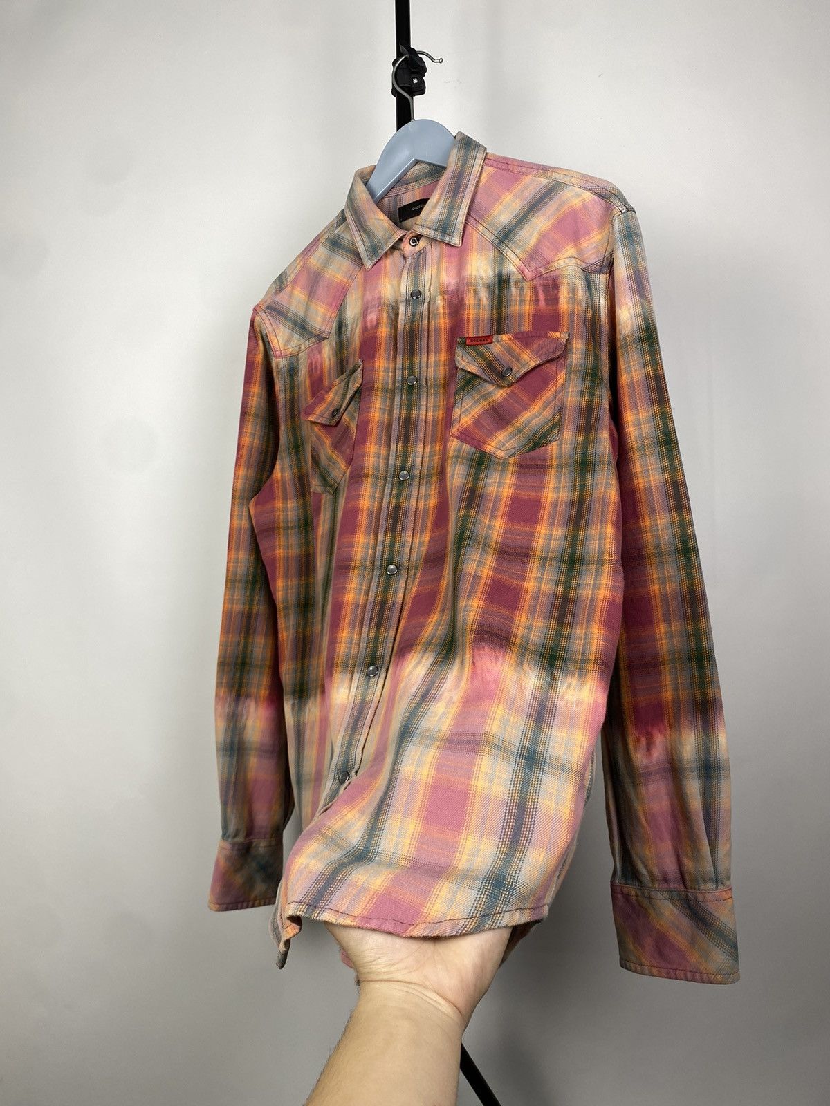 Diesel × Flannel × Vintage 🇺🇸 Vintage 90s Rare DIESEL Flannel Button Up Shirt Rare Retro Size US L / EU 52-54 / 3 - 2 Thumbnail