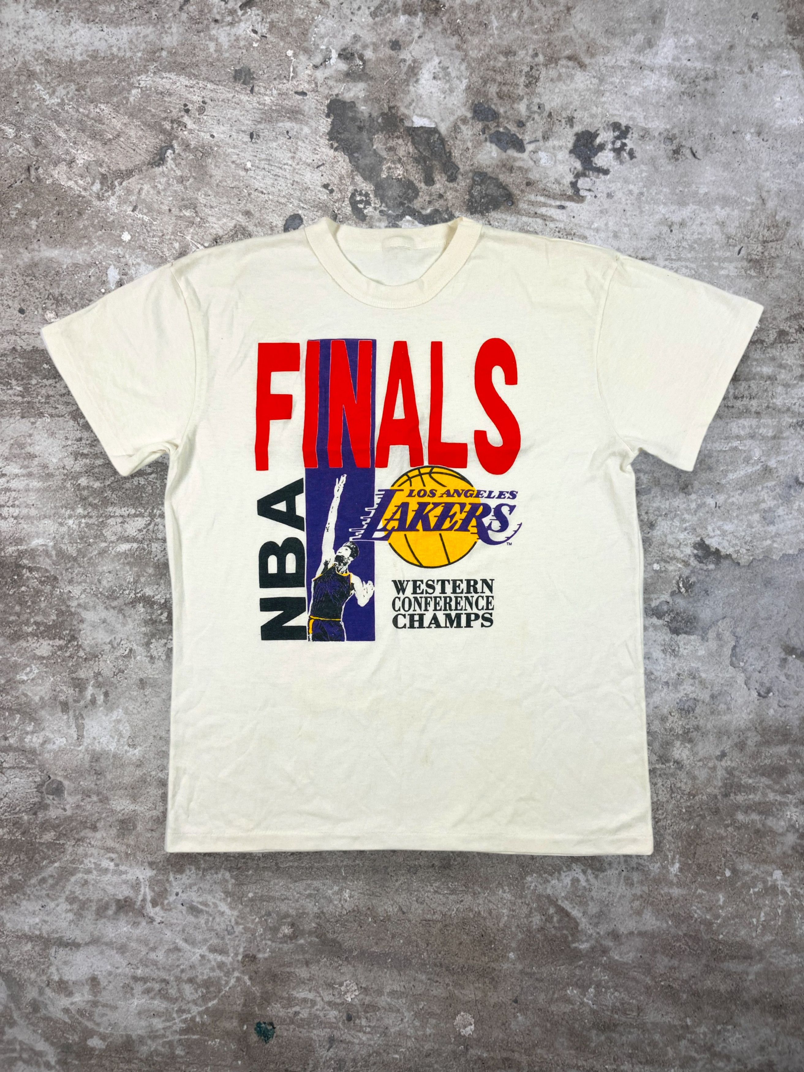 NBA 1970s LAKERS NBA FINAL ARCHIVE RARE BOXY FIT TEE - № 306 Size US M / EU 48-50 / 2 - 1 Thumbnail