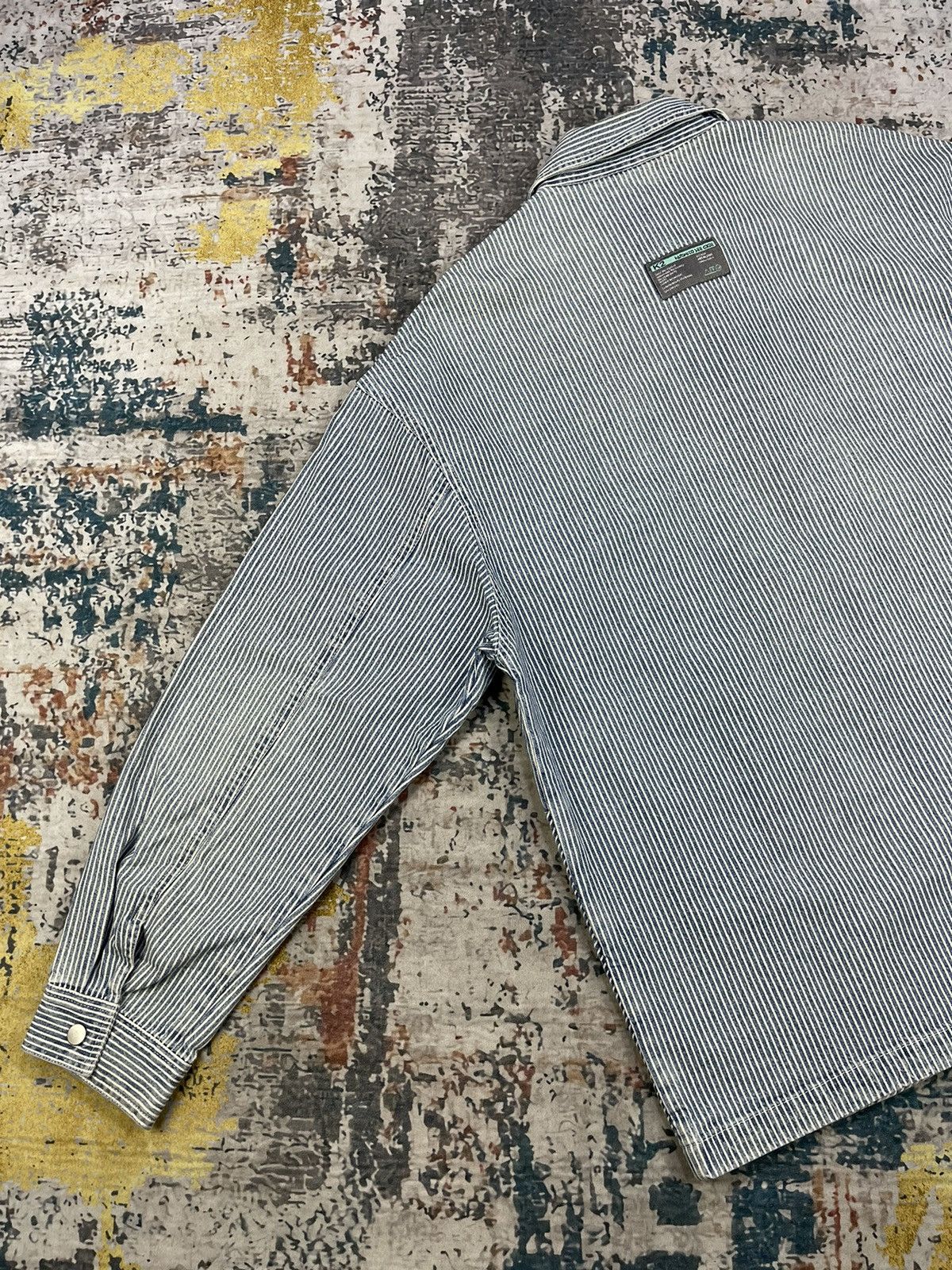 Japanese Brand Jean Helleunt & Create HICKORY STRIPE CHORE Size US XL / EU 56 / 4 - 22 Thumbnail