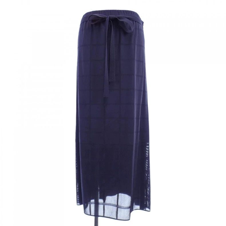 Issey Miyake Issey Miyake size:3 Deep blue elastic lace-up long dress Size 31" - 1 Thumbnail