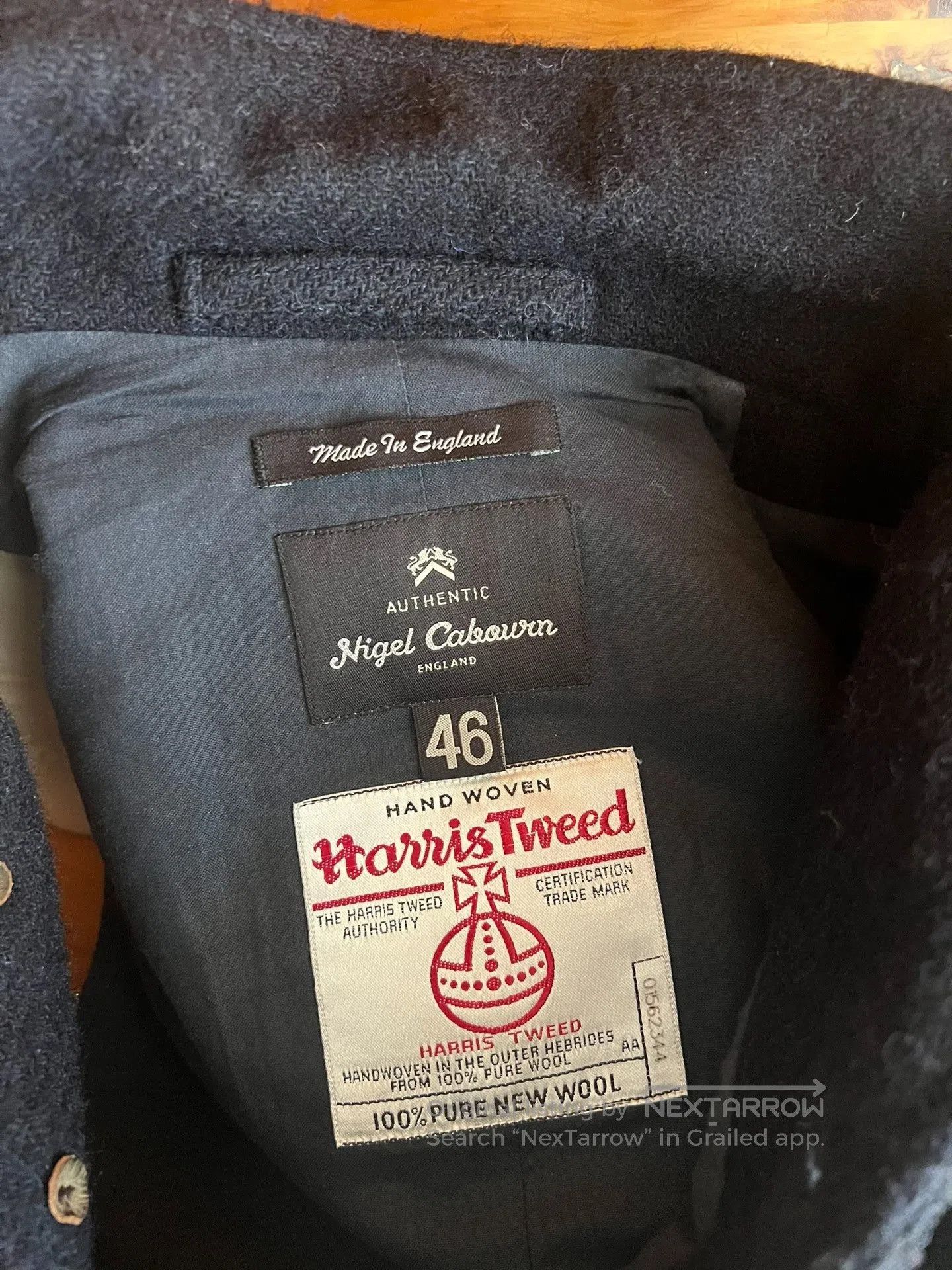 Nigel Cabourn Nigel Cabourn Indigo Harris Wool Vest. Size US S / EU 44-46 / 1 - 9 Thumbnail