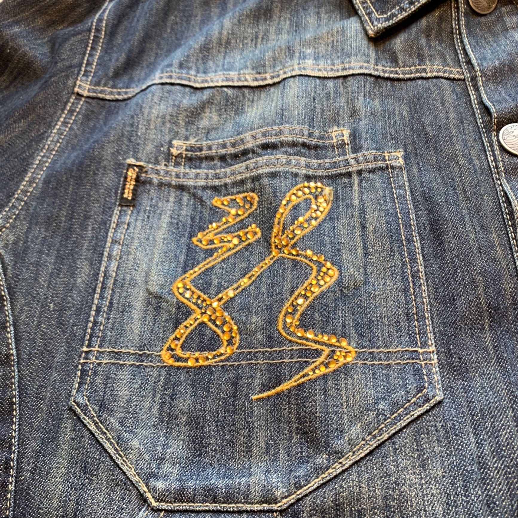 Denime VINTAGE Platinum Gear Jeans Denim Jacket Embellished Cowboy Western Ranchware 4XL NWOT Size US 39 - 5 Thumbnail