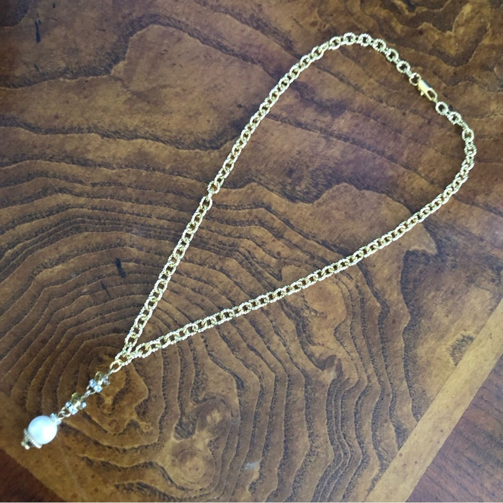 Handmade Hand crafted genuine pearl pendant necklace Size ONE SIZE - 9 Thumbnail