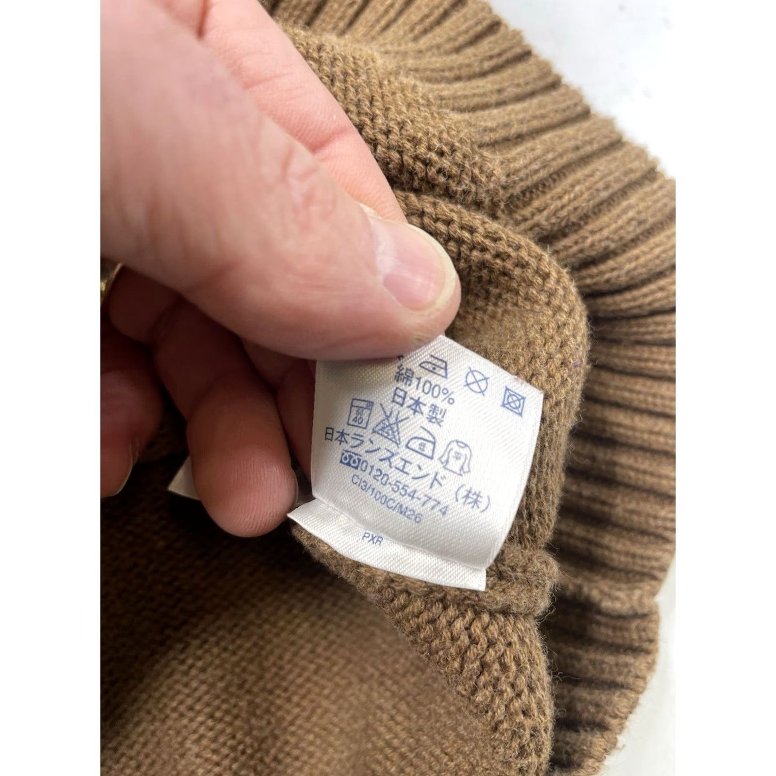 Lands' End Lands' End Knit Sweater Brown Pullover Crewneck 100% Cotton Japan Large Womens Sweater Pullover Breathable Crew Neck Regular Size L Size L / US 10 / IT 46 - 6 Thumbnail